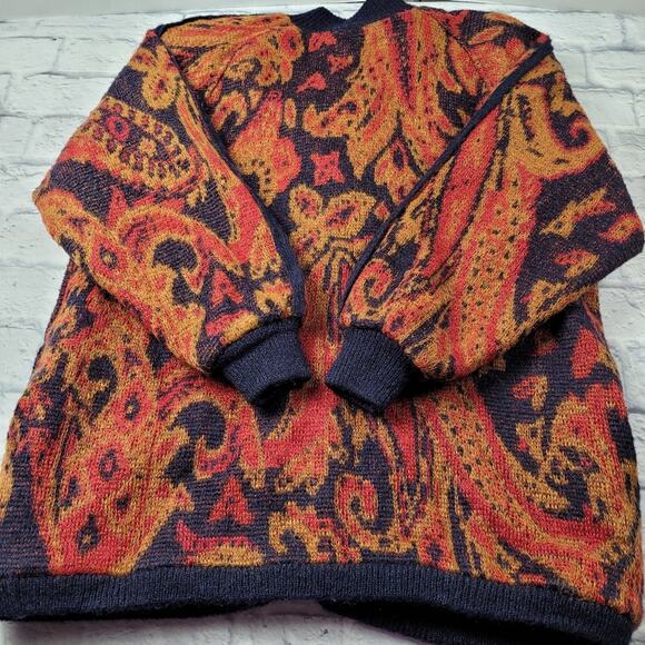 Vintage White Stag Autumn-Tone Lined Sweater Shacket Jacket size Medium - Picture 5 of 15